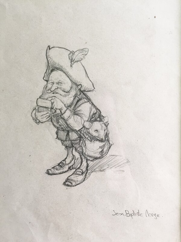Lutin fumeur by Jean-Baptiste Monge - Original art