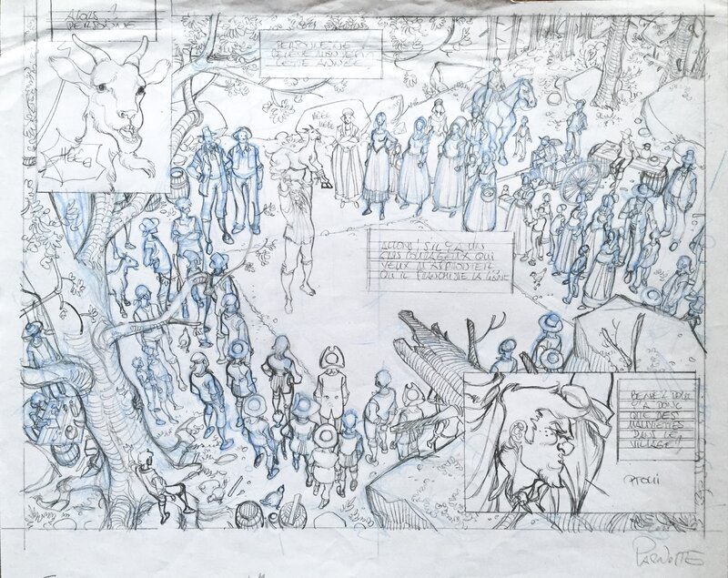 Joël Parnotte, Yann, LE SANG DES PORPHYRE - croquis - Œuvre originale