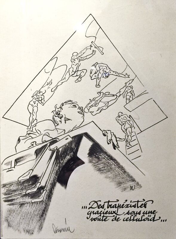 Al Severin, Des trapézistes gracieux - Original Illustration