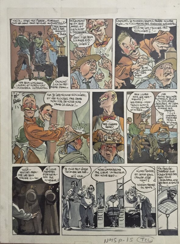 Al Severin, Mise en couleur Laurel et Hardy - Planche originale