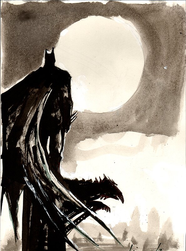 Batman par Virginio Vona - Illustration originale