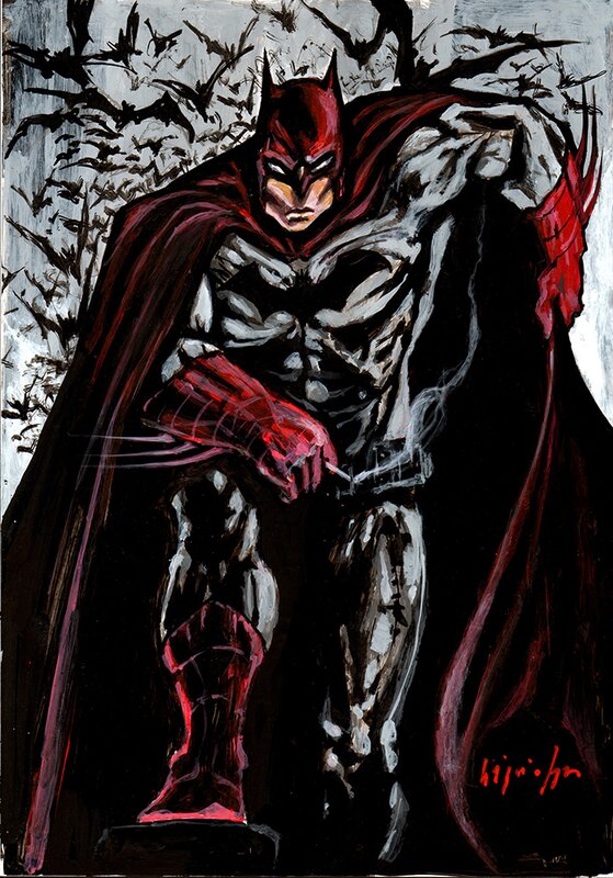 Batman par Virginio Vona - Illustration originale