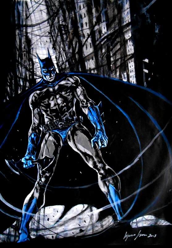 Batman par Virginio Vona - Illustration originale