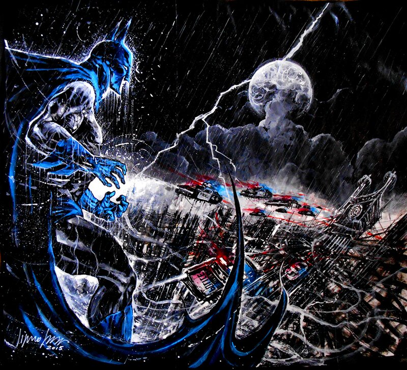 Batman par Virginio Vona - Illustration originale
