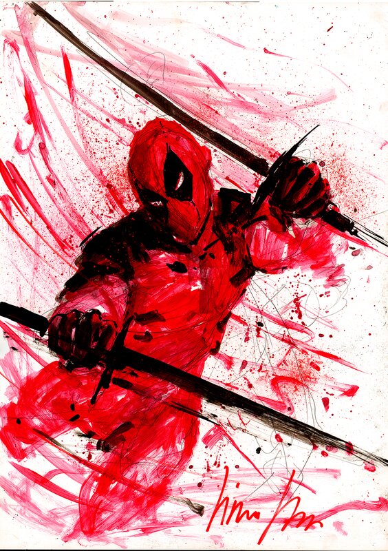 Deadpool par Virginio Vona - Illustration originale