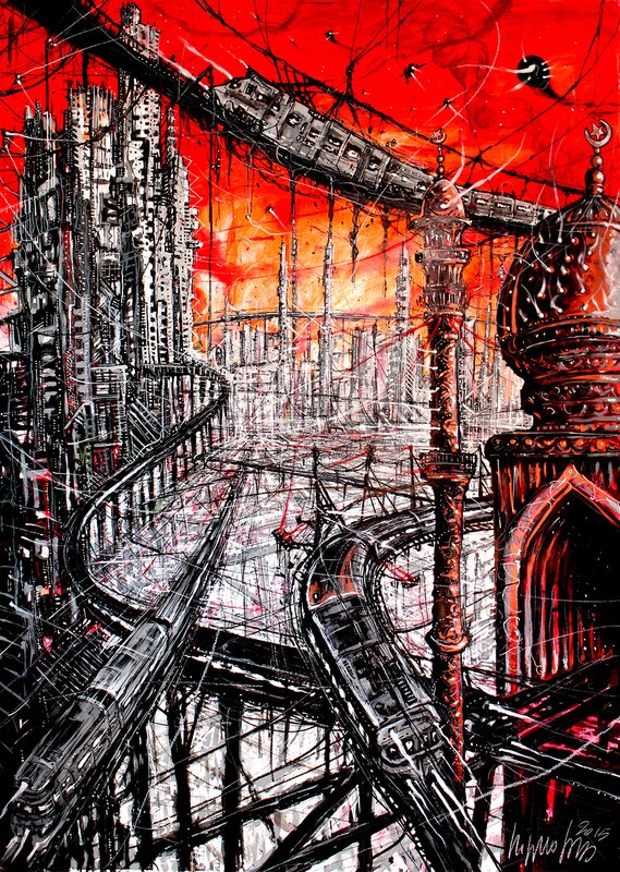 Djinn's CITY par Virginio Vona - Illustration originale