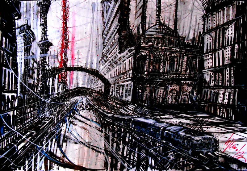 Nécropole solaire par Virginio Vona - Illustration originale