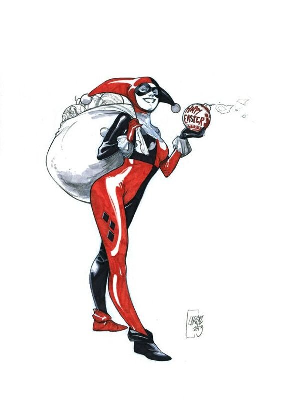 Pepe Larraz Harley Quinn - Illustration originale