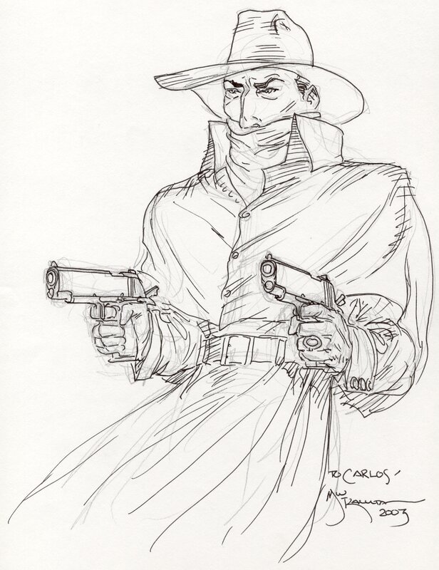 The Shadow by Mike Kaluta - Sketch