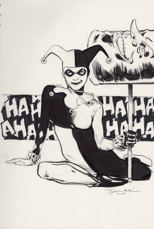 Phil Jimenez Harley Quinn - Illustration originale