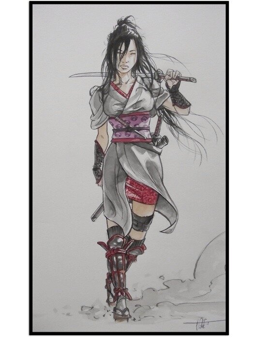 Frédéric Genêt, Fred GENET - Samurai Legendes - FURIKO - Original Illustration