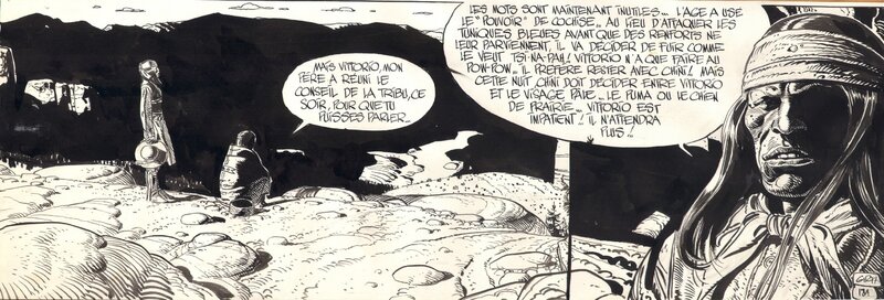 En vente - Blueberry - Strip Nez cassé par Jean Giraud - Planche originale