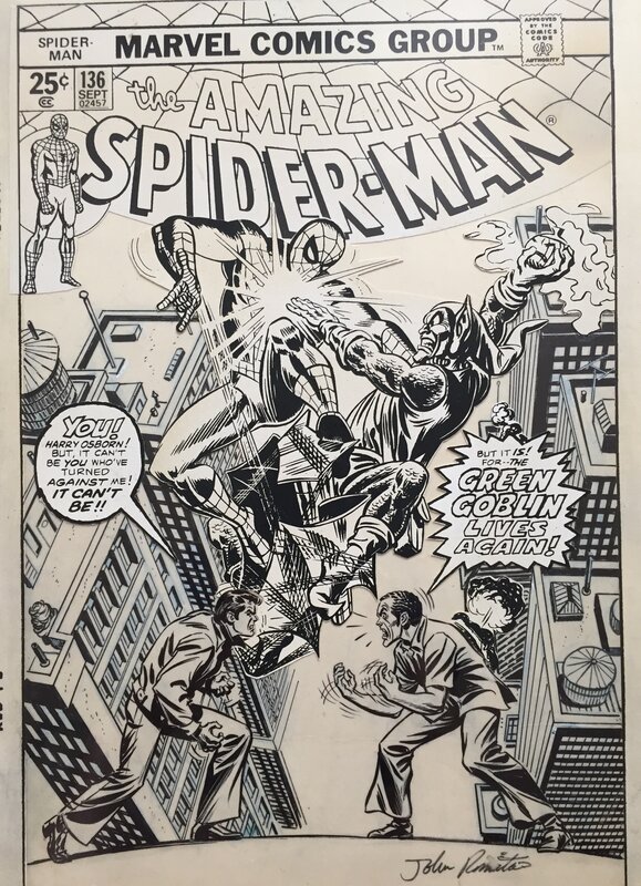 Cover ASM 136 by John Romita - Original Cover