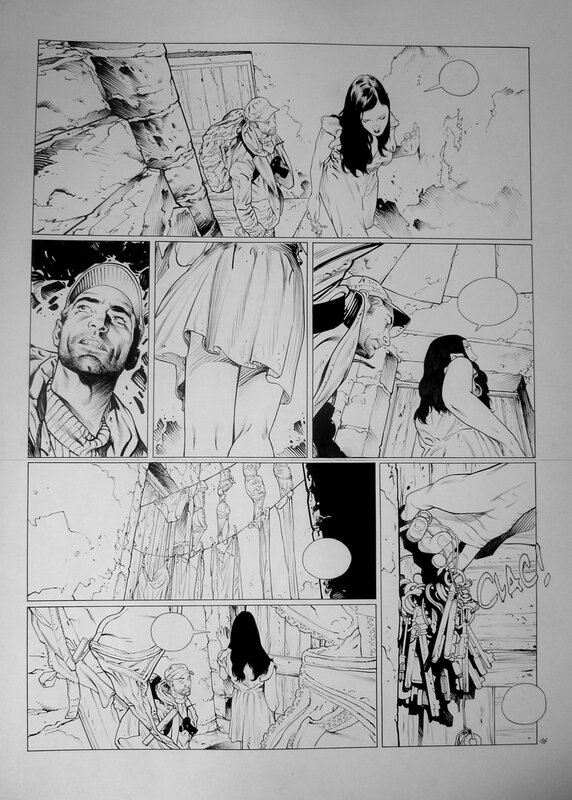 Christophe Bec, Les TOURBIERES NOIRES PLANCHE 16 - Planche originale