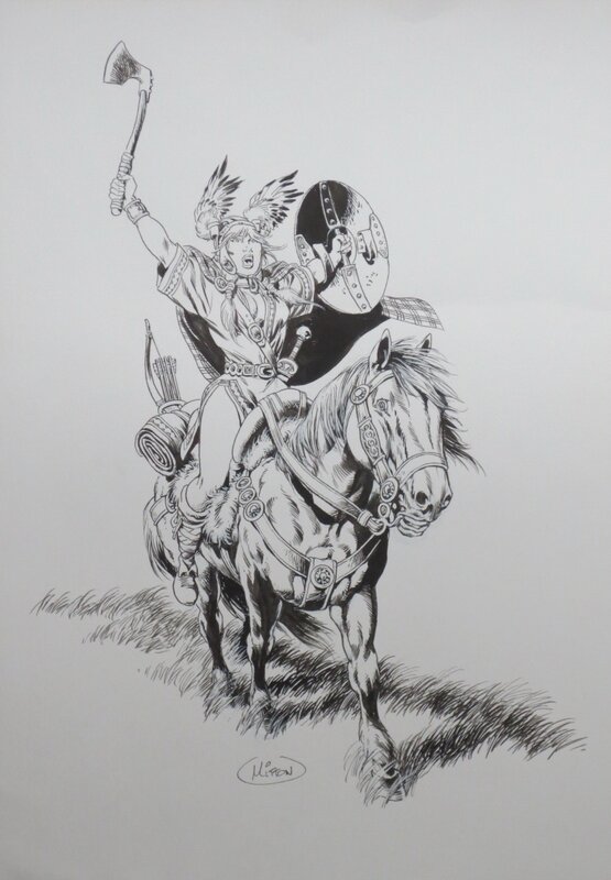 Jean-Yves Mitton, Vae Victis - Guerrière - Original Illustration