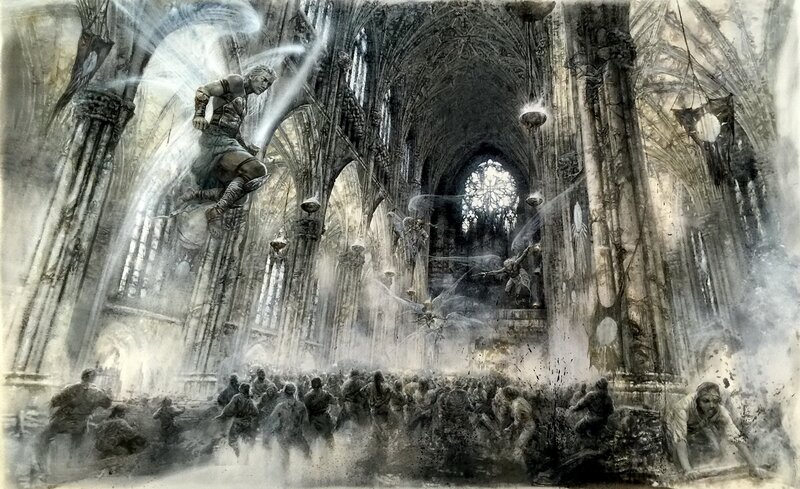 Luis Royo, Malefic Time - Saint Patrick The Spiral - Illustration originale