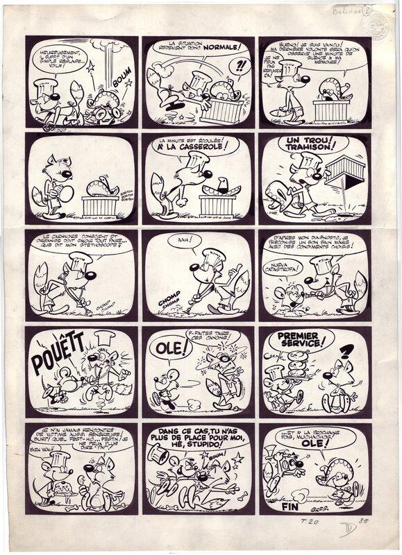 Greg, Bolivar, pl. 2, Tintin 58, 17ème année, n° 20. - Planche originale