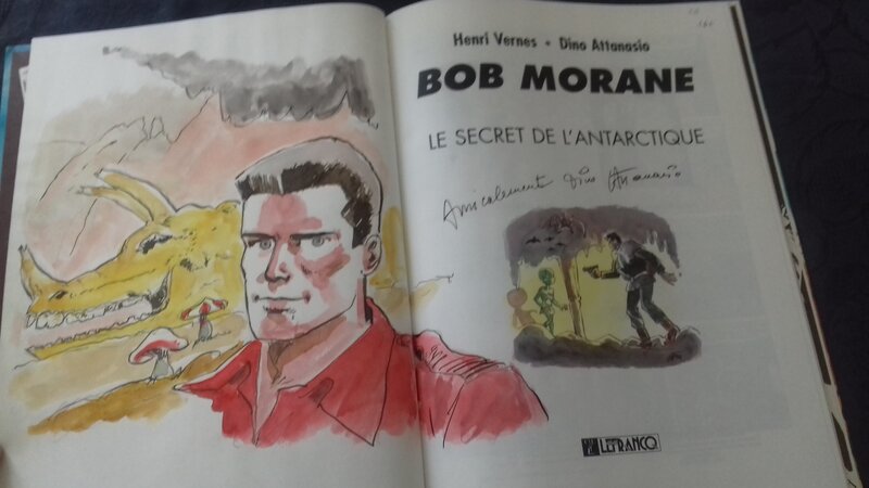 Dédicace Bob Morane by Dino Attanasio - Sketch