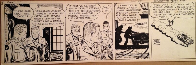 Milton Caniff, Terry and the Pirates (strip du 17/01/1944) - Planche originale