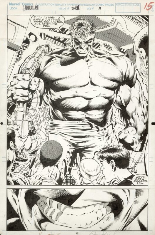 Dale Keown, Mark Farmer, Keown: Incredible Hulk 381 page 11 - Planche originale