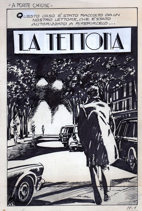 unknown, La Tettona, planche titre - parution dans la revue A porte chiuse n° 14 (Ediperiodici) - Planche originale