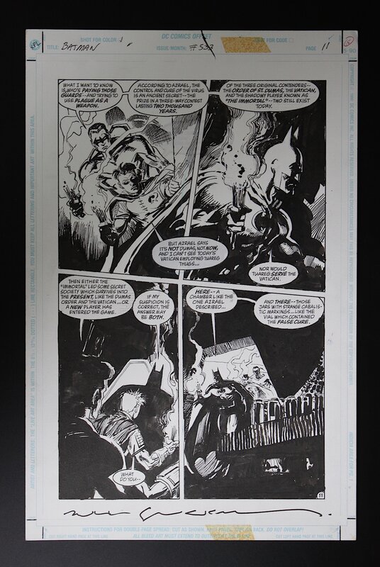 Batman par Bill Sienkiewicz, Jim Aparo - Planche originale