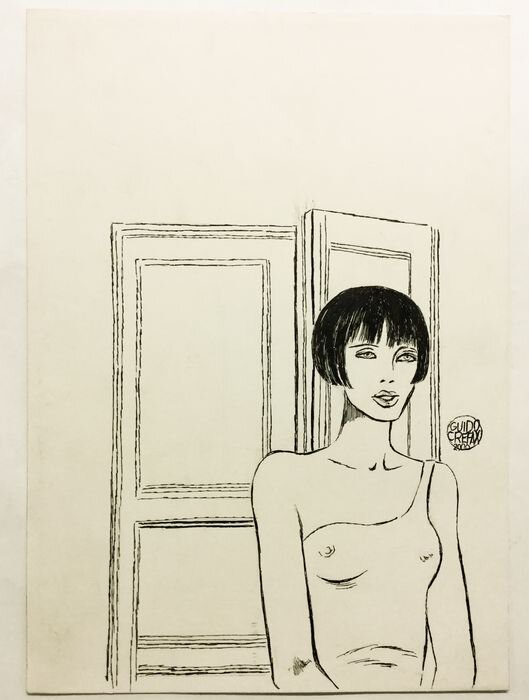 Dila par Guido Crepax - Illustration originale