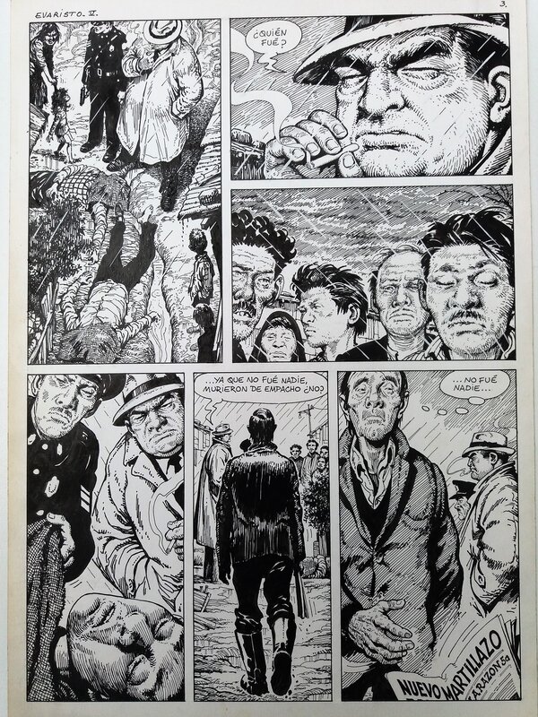 Francisco Solano Lopez, Carlos Sampayo, Evaristo V. - Shanty Town, page 3 - Planche originale