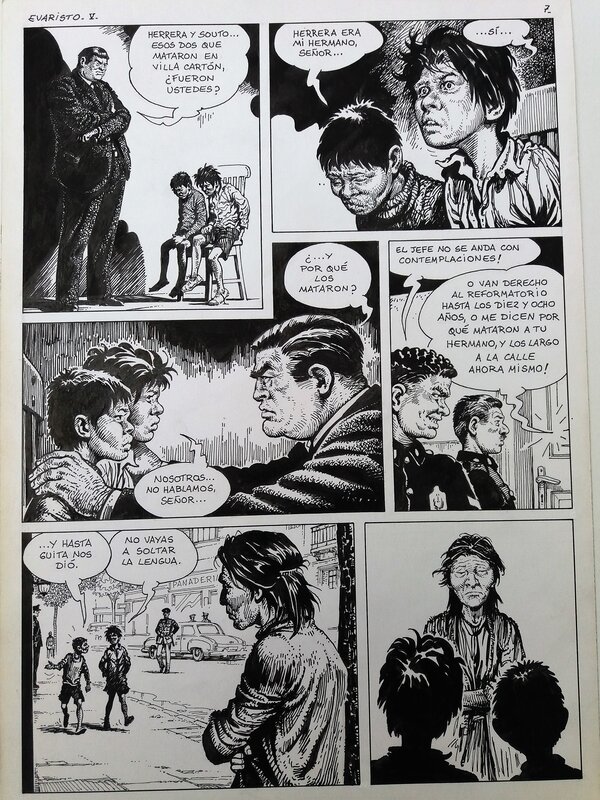 Francisco Solano Lopez, Carlos Sampayo, Evaristo V. - Shanty Town, page 7 - Comic Strip