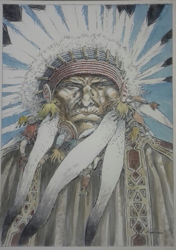 Hermann Comanche - Illustration originale