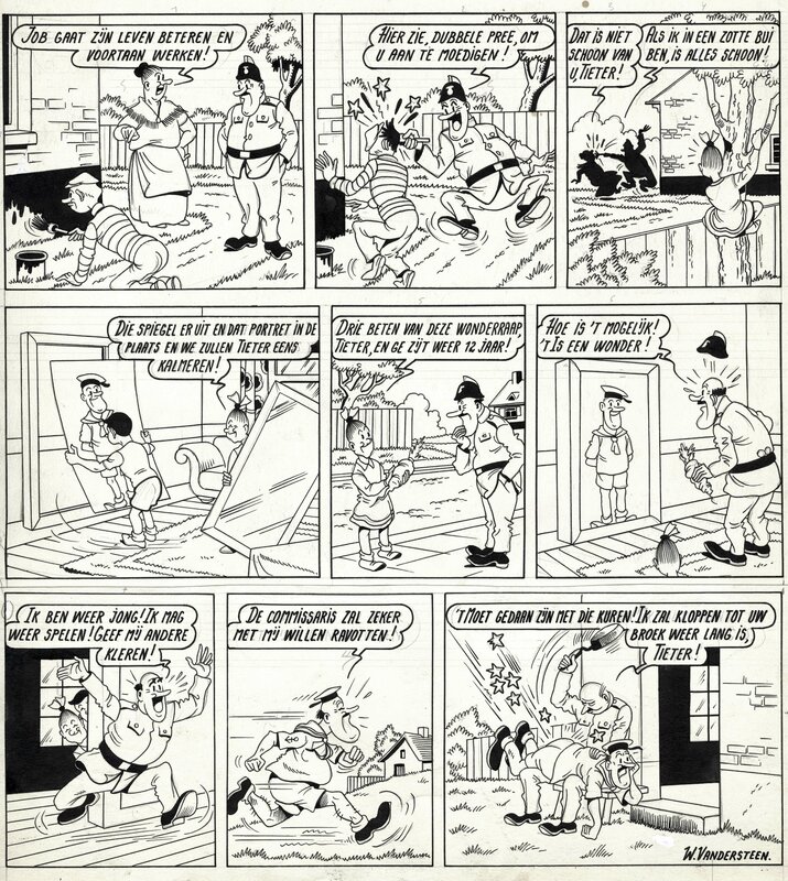 Willy Vandersteen, Suske en Wiske - Bob et Bobette - Planche originale