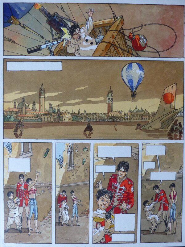 Jean-Pierre Gibrat, Marée Basse_Mise en couleur pl.42 - Planche originale