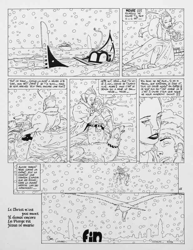 Neige - Fin T4 par Gine, Didier Convard - Planche originale