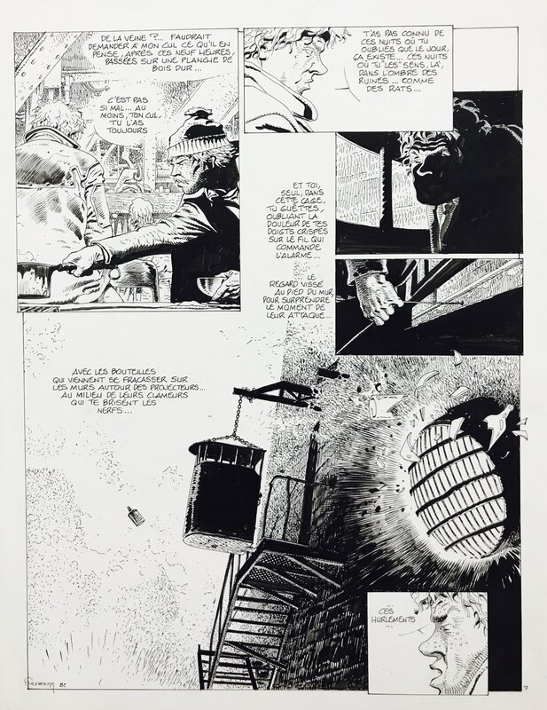 Hermann, La Cage - Abominable - Planche originale