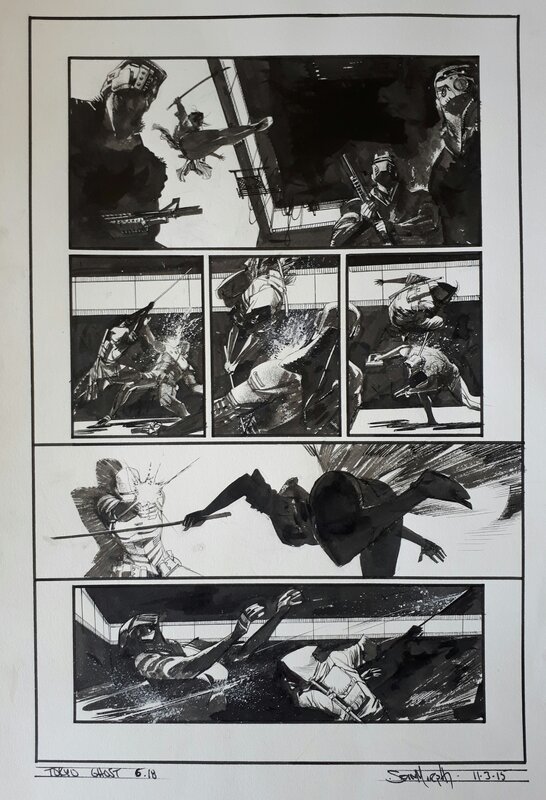 Sean Murphy, Rick Remender, Tokyo Ghost #6 pg 18 - Planche originale