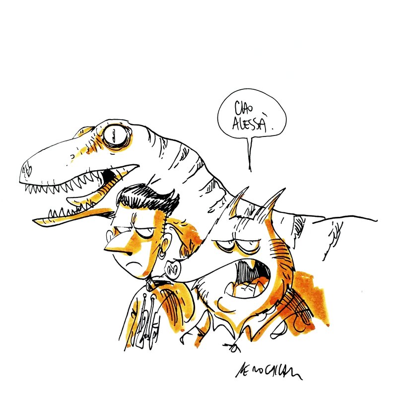 Michele Rech, Secco, cinghiale e velociraptor - Sketch