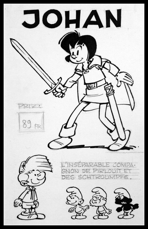 Peyo, Johan, Pirlouit et les Schtroumpfs - Original Illustration