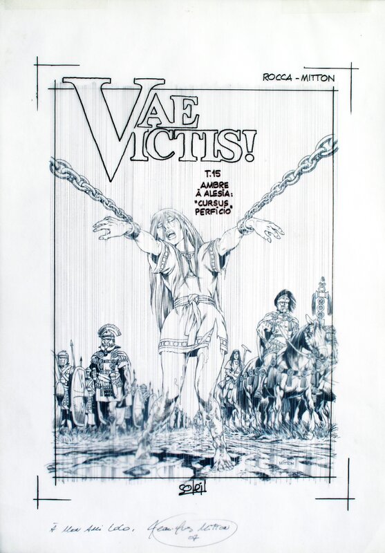 Jean-Yves Mitton, Vae Victis, couverture du T15 'Ambre à Alesia' - Original Cover