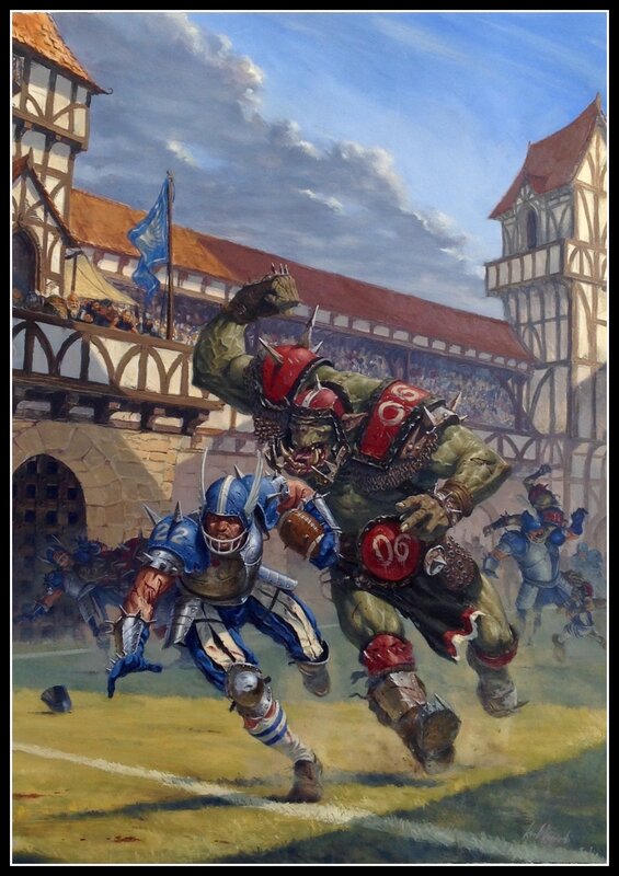 Blood Bowl par Karl Kopinski - Planche originale