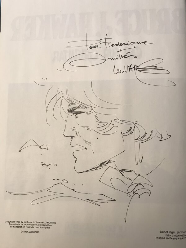 Bruce J.Hawker by William Vance - Sketch