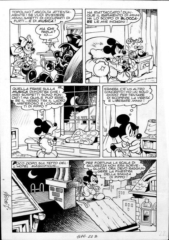 Topolino par Sergio Asteriti - Planche originale