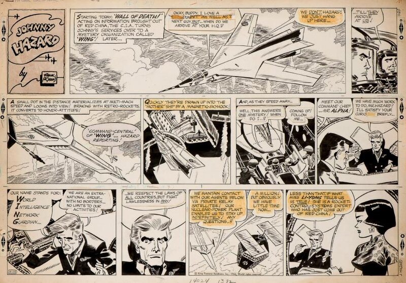 Frank Robbins, Johnny Hazard - sunday 20/11/1966 - Planche originale