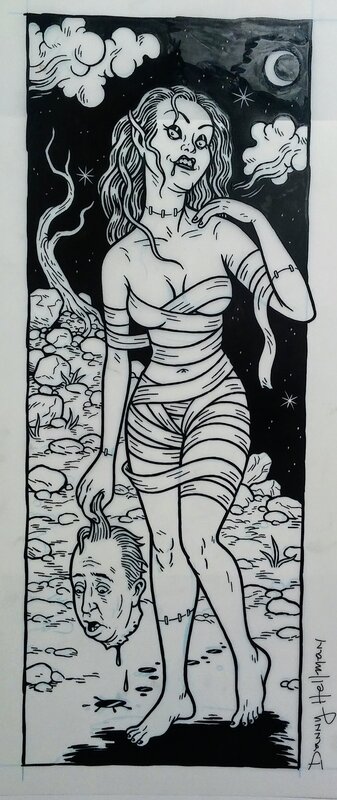 Femme Ghoul by Danny Hellman - Original Illustration