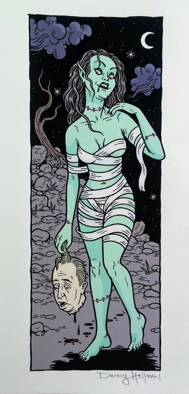 Femme Ghoul by Danny Hellman - Original Illustration