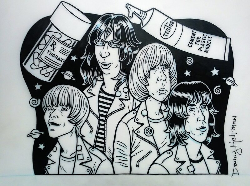 Ramones par Danny Hellman - Illustration originale
