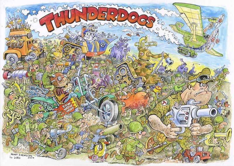 Thunderdogs par Hunt Emerson - Illustration originale