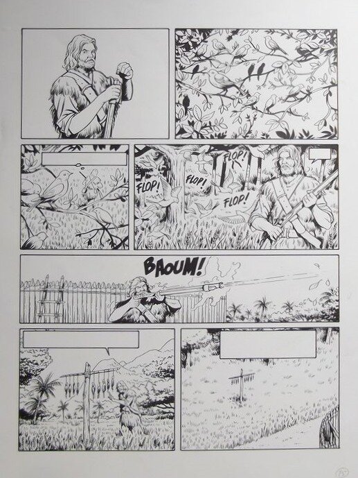 Jean-Christophe Vergne, Robinson crusoé planche 25 - Comic Strip