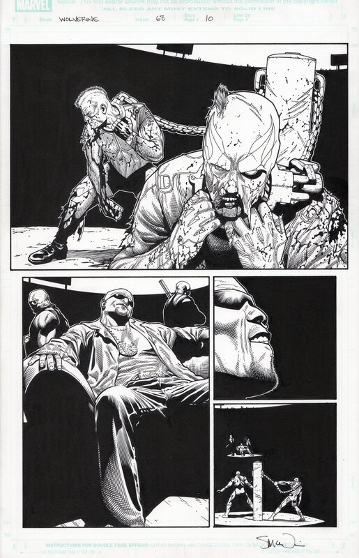 Steve McNiven, Dexter Vines, Mark Millar, Wolverine - Old Man Logan - Planche originale