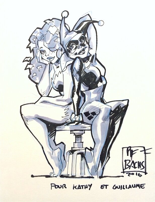 Ramon F. Bachs, Poison Ivy & Harley Quinn - Sketch