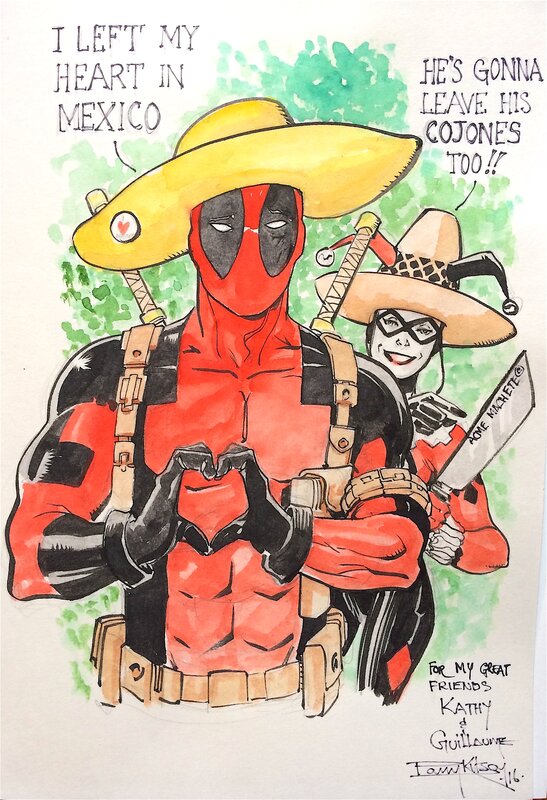 Barry Kitson, Deadpool & Harley Quinn Mexicans - Sketch